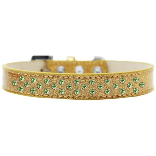 Unconditional Love Sprinkles Ice Cream Lime Green Crystals Dog CollarGold Size 16 UN784158